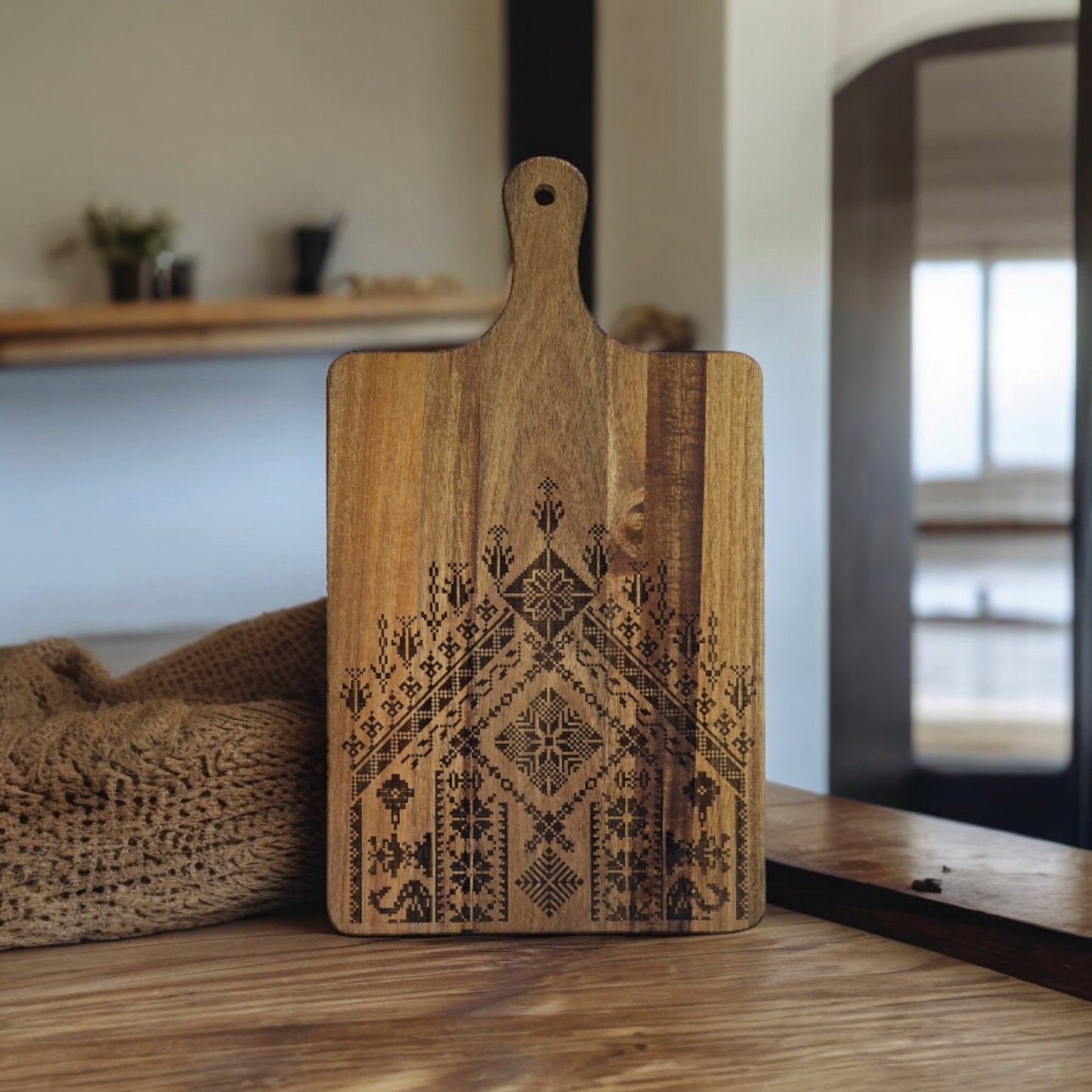 Tatreez Engraved Cutting Board /Islamic decor/Gift /kitchen decor