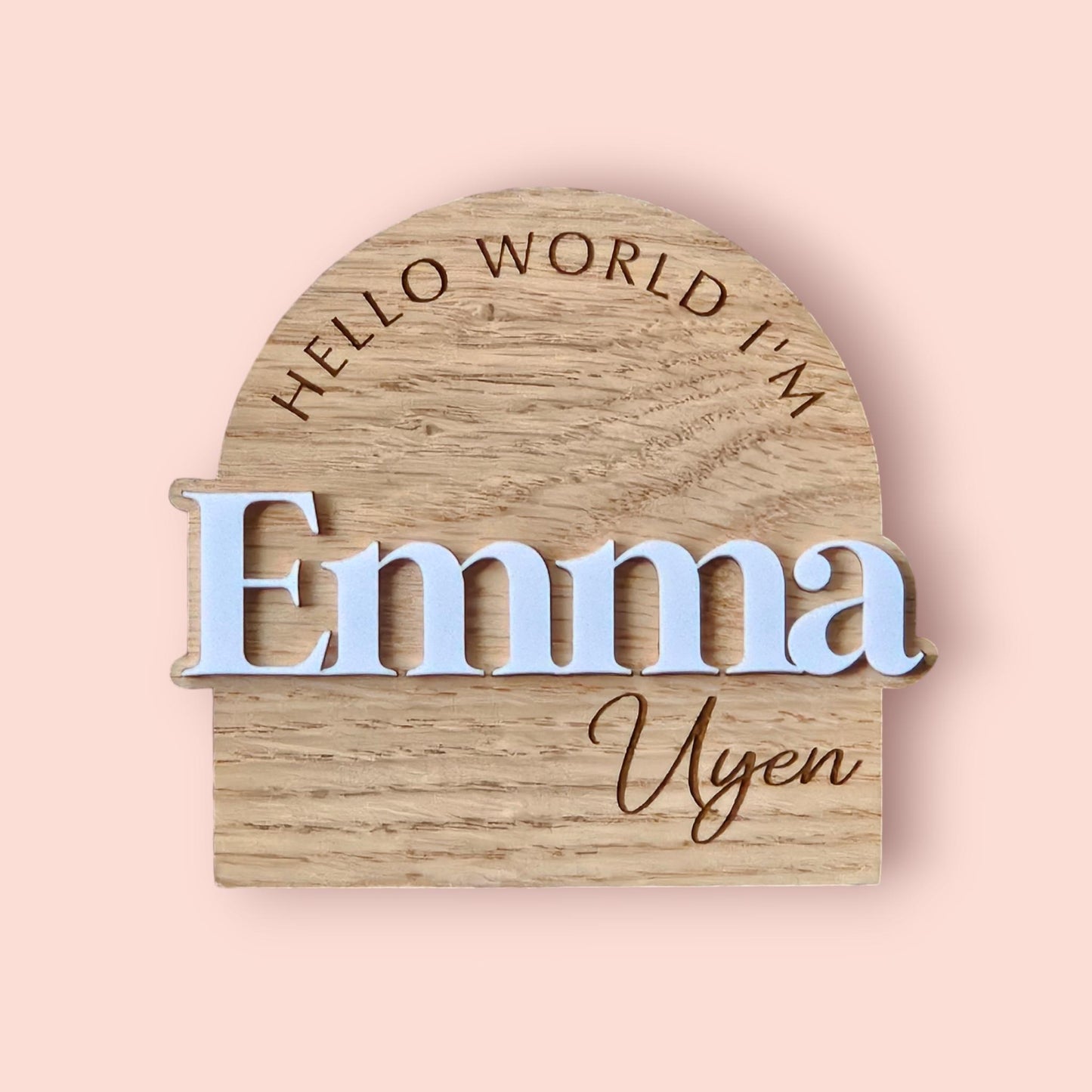 Baby Name Sign | Mini Baby Name Sign | Birth Announcement | Hello World I'am| Hello My Name Is Sign