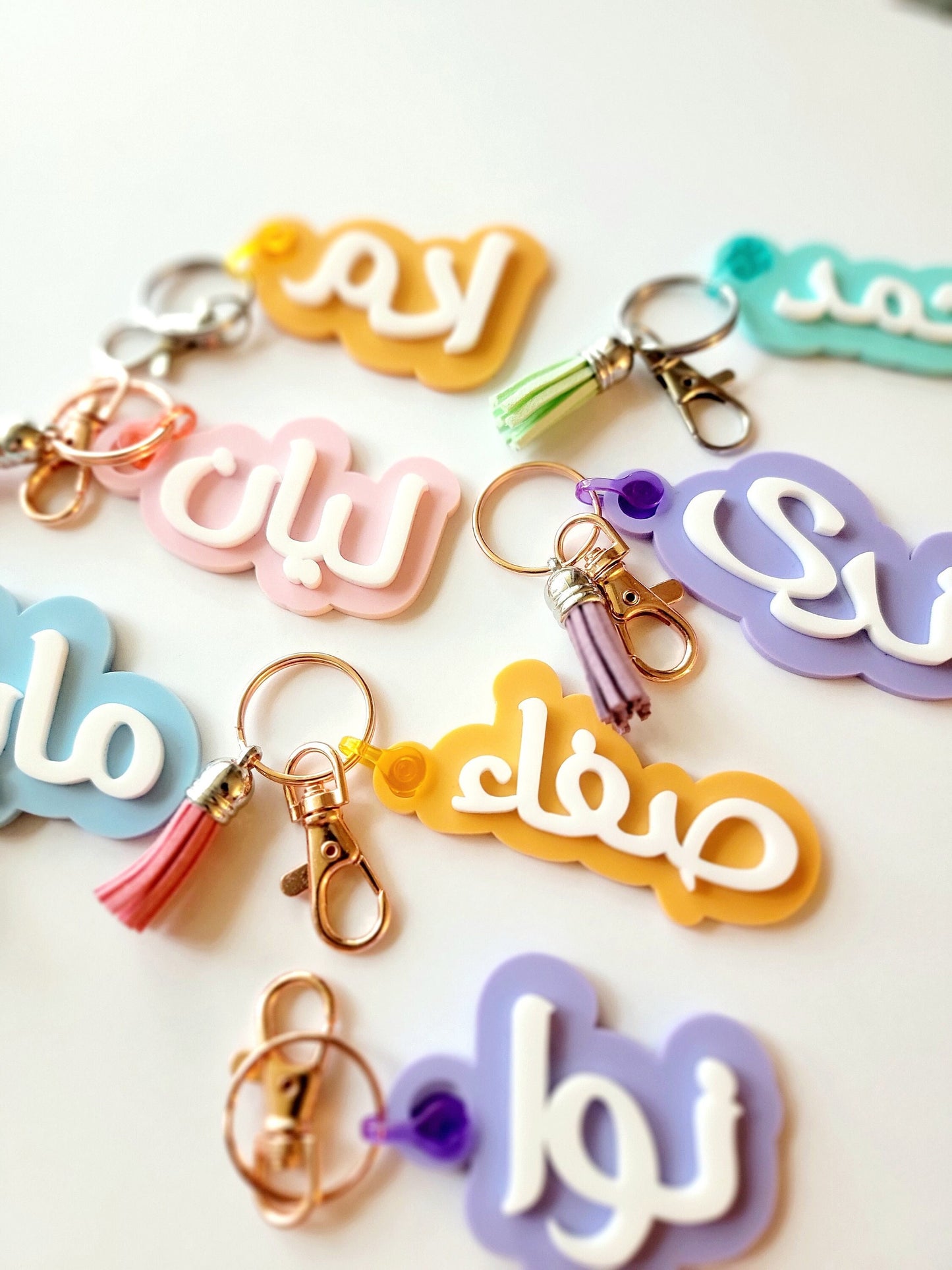 Arabic Name Tag, Arabic Acrylic Keychain, Personalized Acrylic Name Tag , Water Bottle Tag, Backpack Name tag