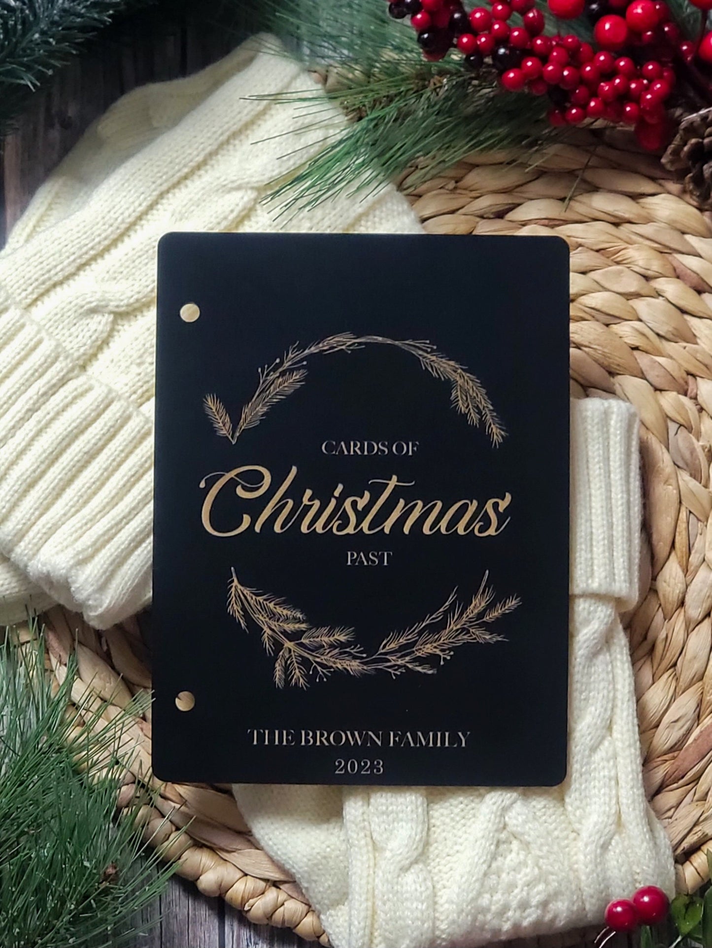 Christmas card keeper, Cards of Christmas past, Christmas card album, Christmas card holder,