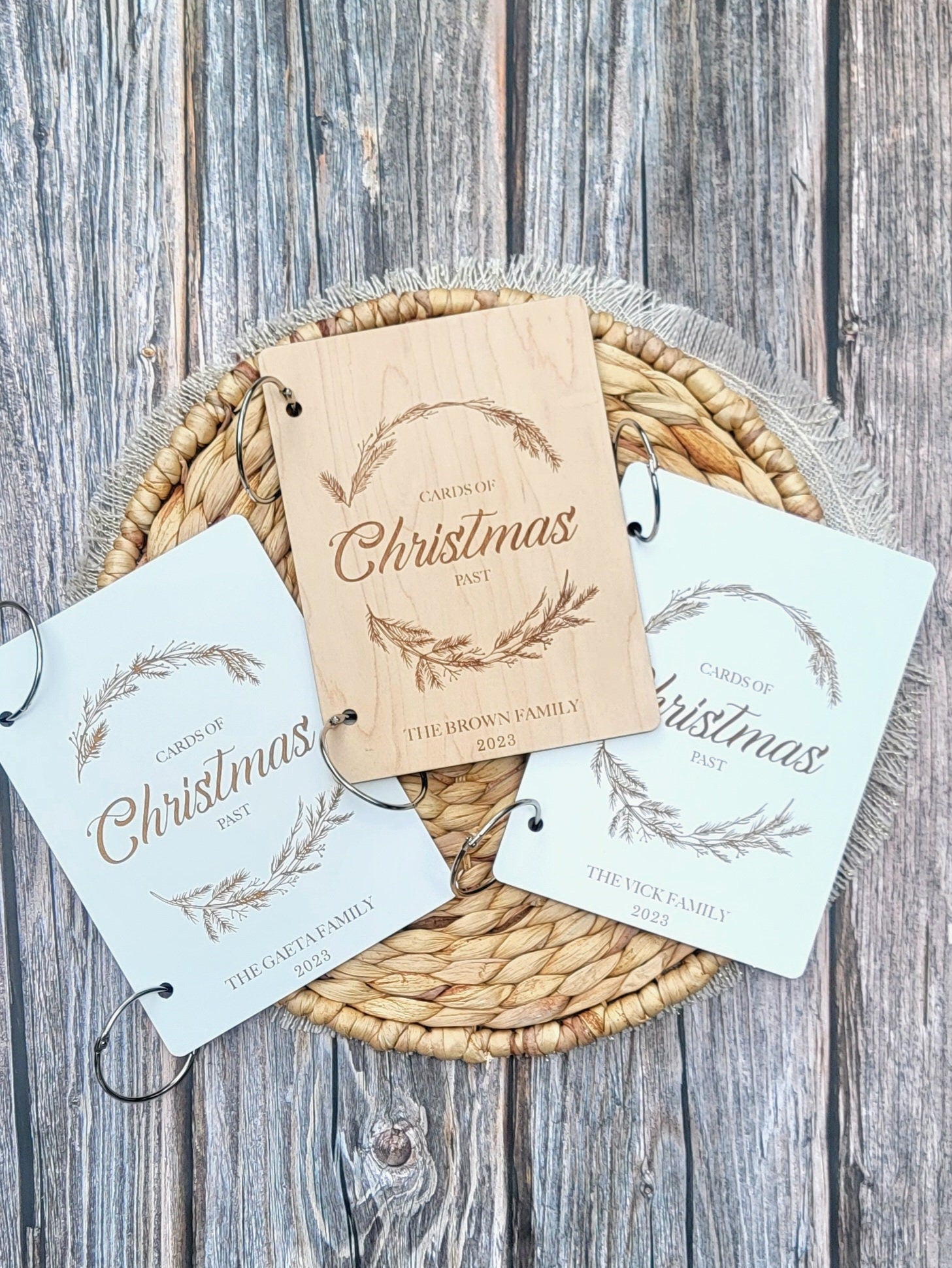 Christmas card keeper, Cards of Christmas past, Christmas card album, Christmas card holder,