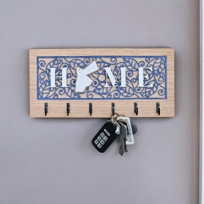 Home Key Hanger, new home gift, custom key holder, custom key rack.