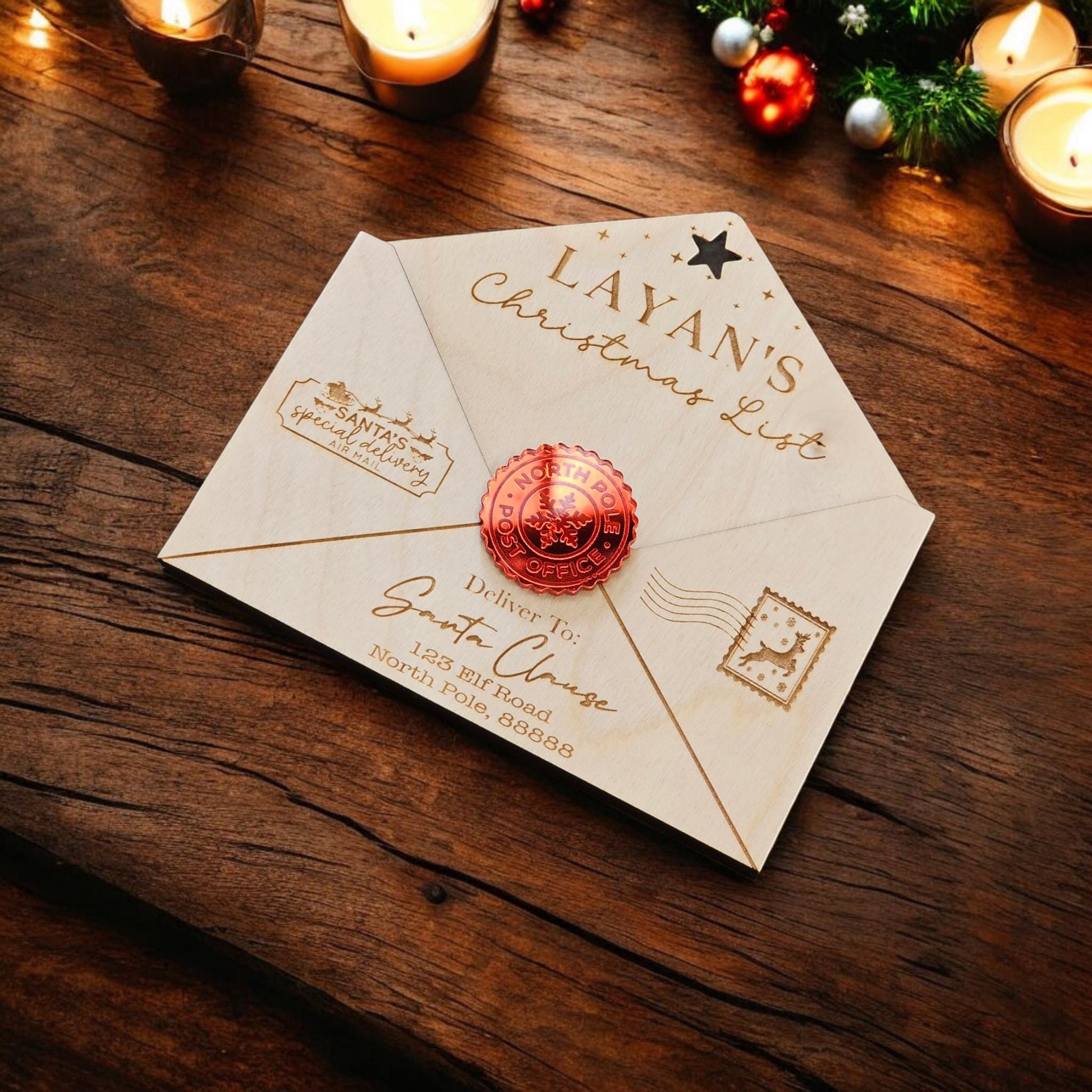 Letter To Santa Ornament, Personalized Christmas List Ornament, Kids Christmas Ornament, Santa List Ornament, Dear Santa Ornament