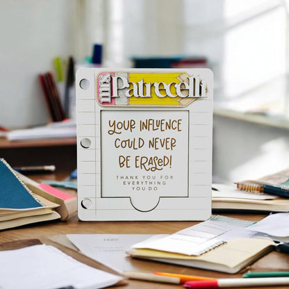 Teacher Post It Note Holder. Teacher Appreciation Gift . Custom Notepad Gift. End of School Year Gift from Student.