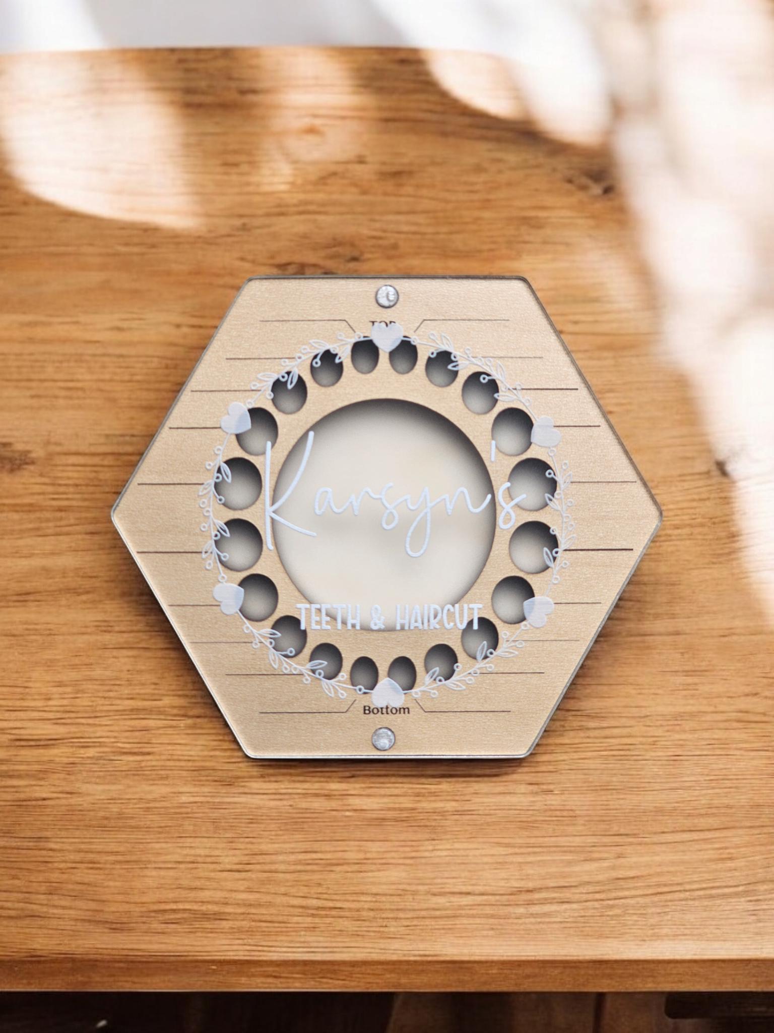Tooth Keepsake Box, Tooth Holder, Wooden Baby Tooth Box, Baby Tooth Storage Box, Tooth Fairy Tray, Baby Shower Gift, God Child's Gift,