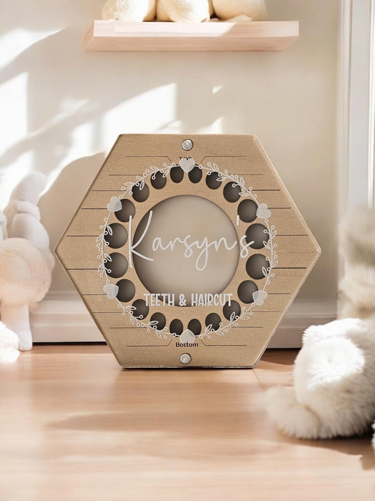 Tooth Keepsake Box, Tooth Holder, Wooden Baby Tooth Box, Baby Tooth Storage Box, Tooth Fairy Tray, Baby Shower Gift, God Child's Gift,